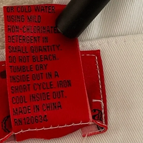 V Cristina Cropped Wide Leg Pants Womens 12 White Boho Capri Cut Out Twill - Picture 11 of 11